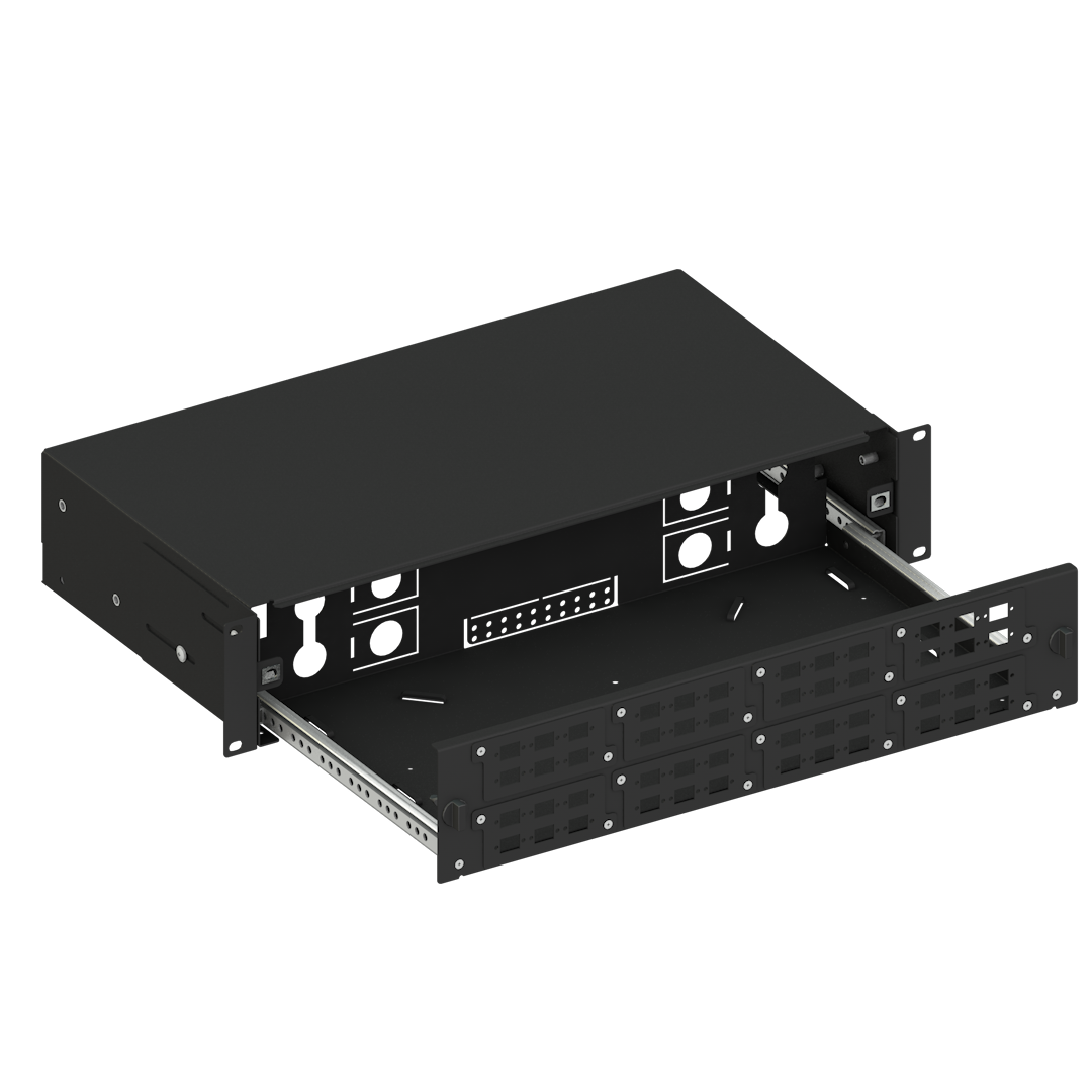 Optislide Railed 2U Patch Panel
