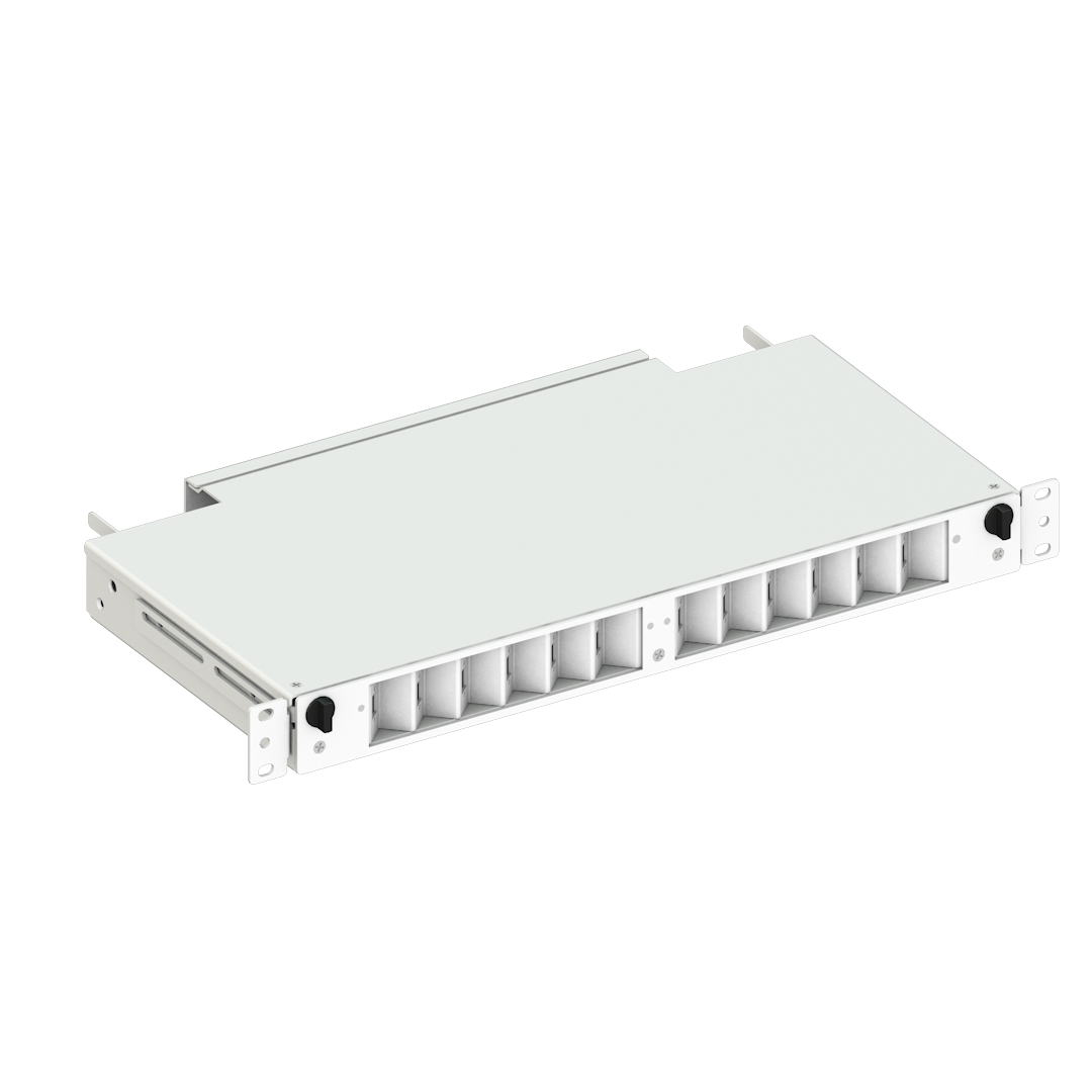 Railsystem Angled 1U Patch Panel