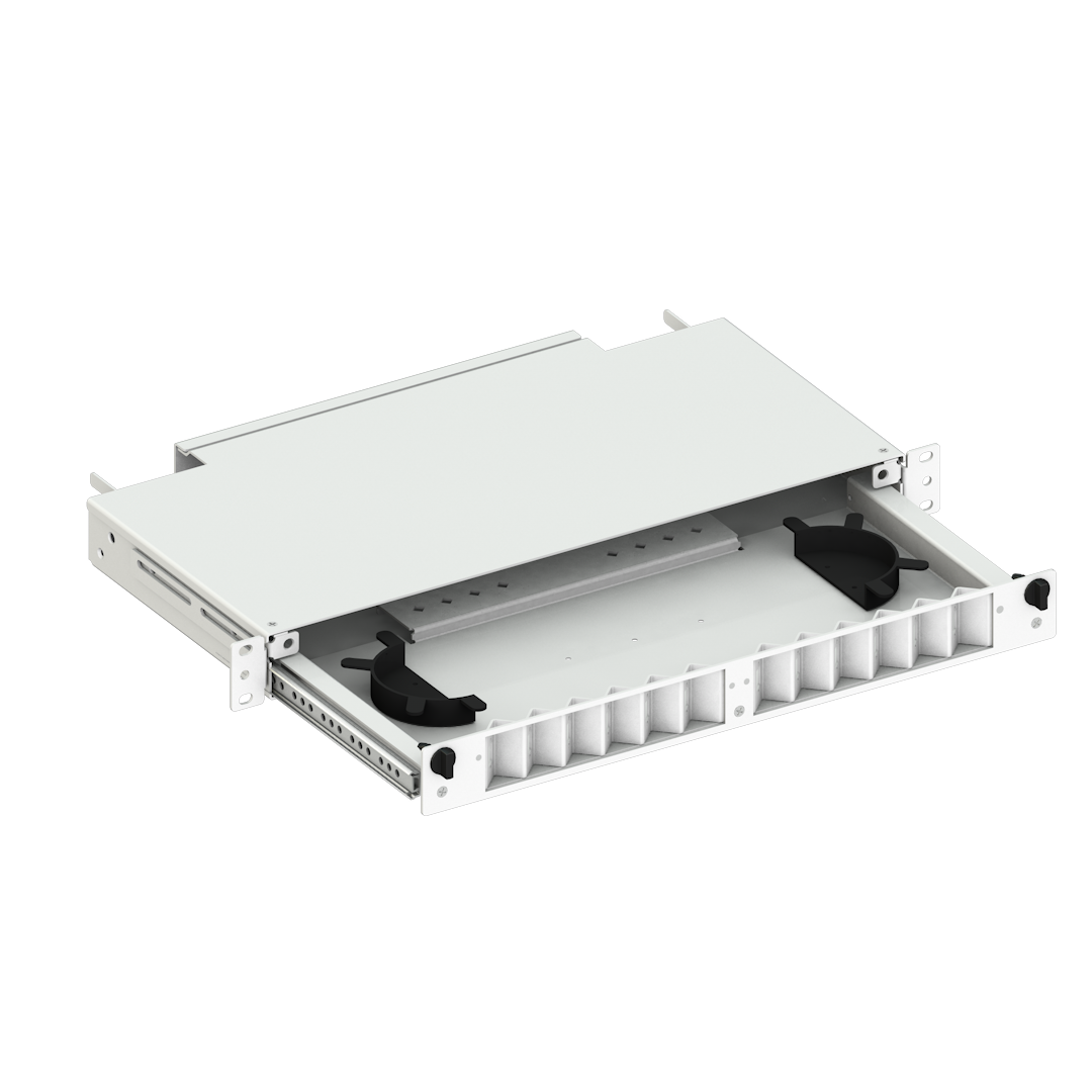 Railsystem Angled 1U Patch Panel