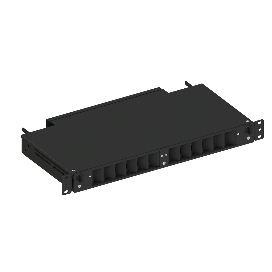 Railsystem Angled 1U Patch Panel