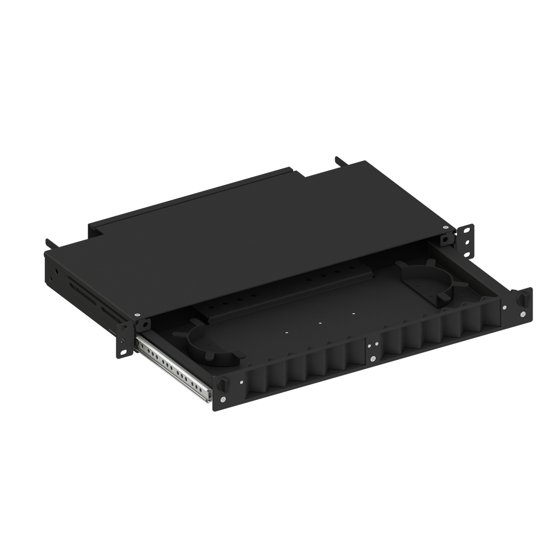 Railsystem Angled 1U Patch Panel