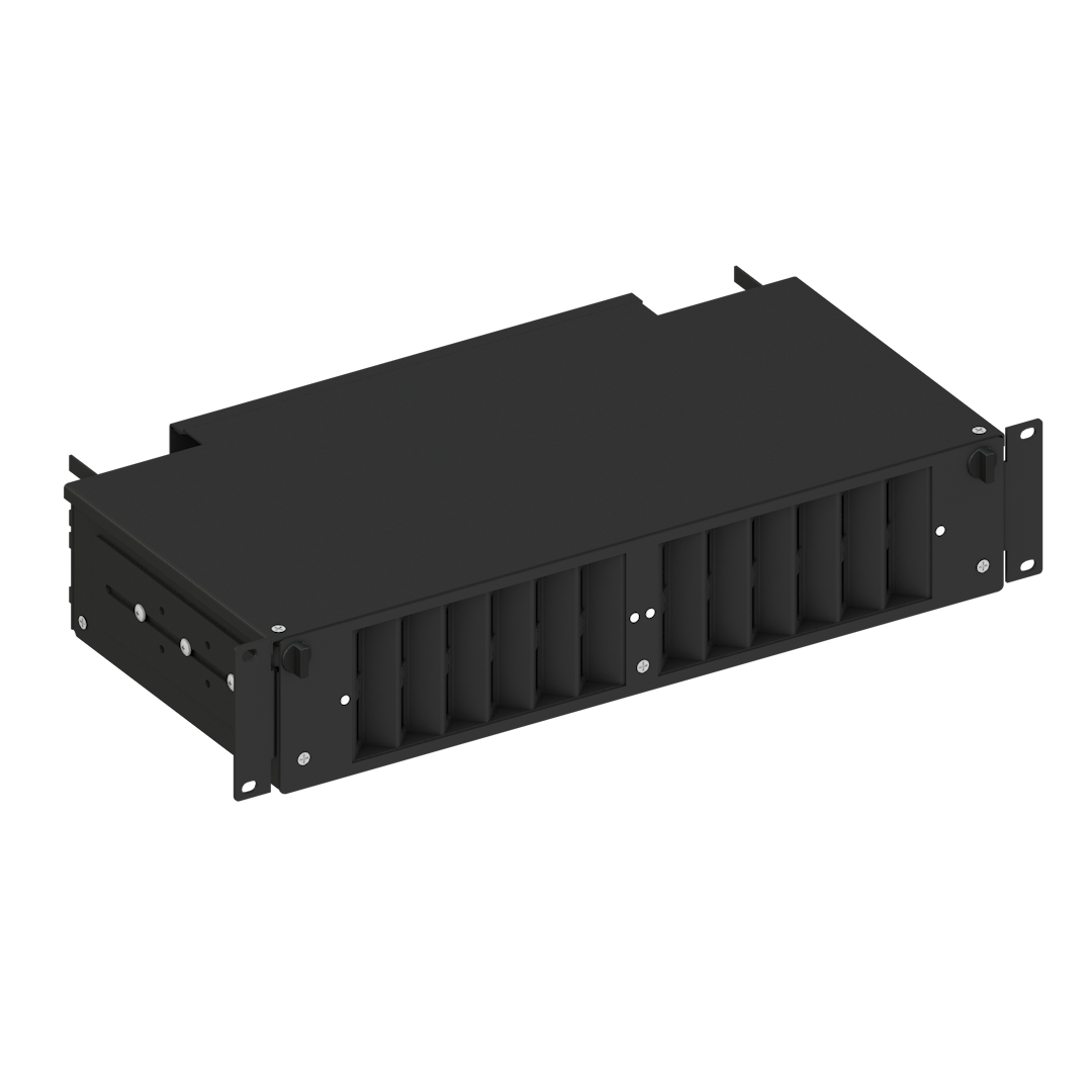 Railsystem Angled 2U Patch Panel