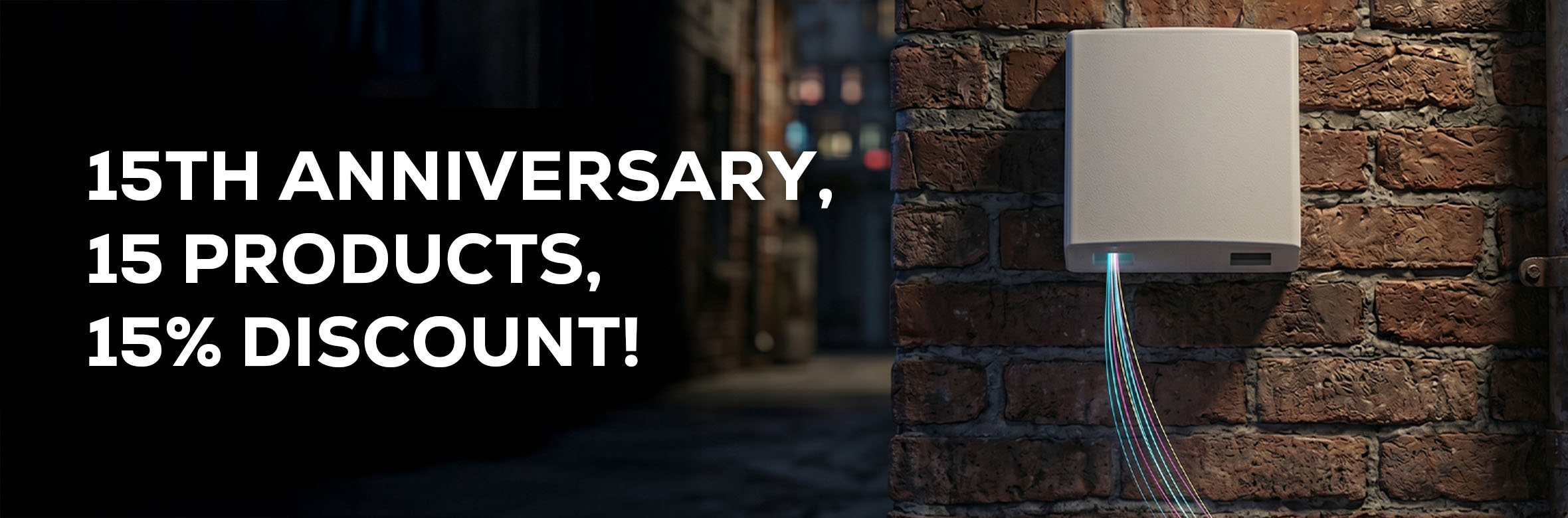 15th anniversary, 15 products, 15% discount!
