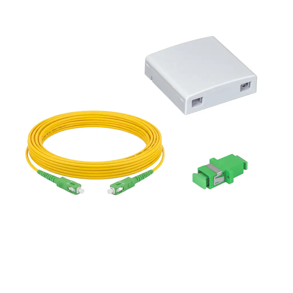 Fiber Modem Taşıma Seti – Priz Kutulu (10 Metre)