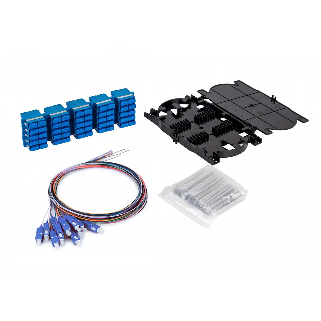 24 Fiber Patch Panel SC/UPC DX Ek Paketi, Fiber Optik Kaset dahil